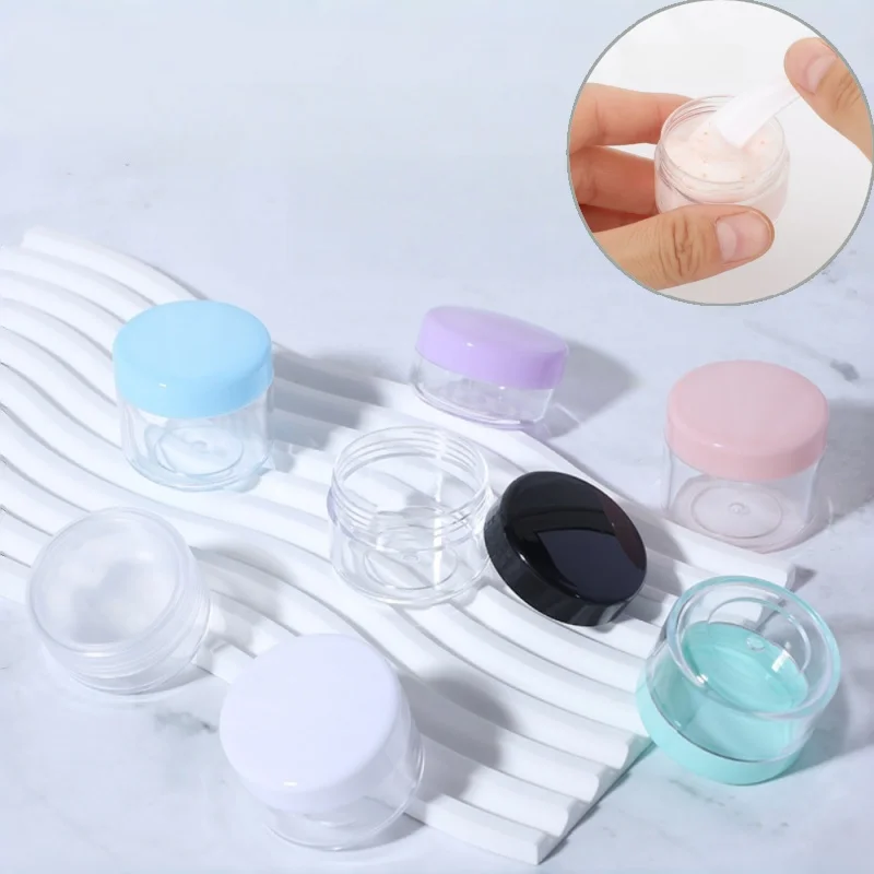 5/10PCS Cream Box Cream Bottle Trial Sample Empty Container Make Up Vials Face Cream Sample Pots Gel Box Transparent Bottling