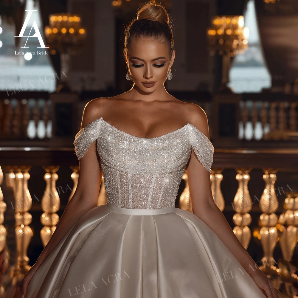 puffed sleeve off the shoulder dress Ladivine CD243