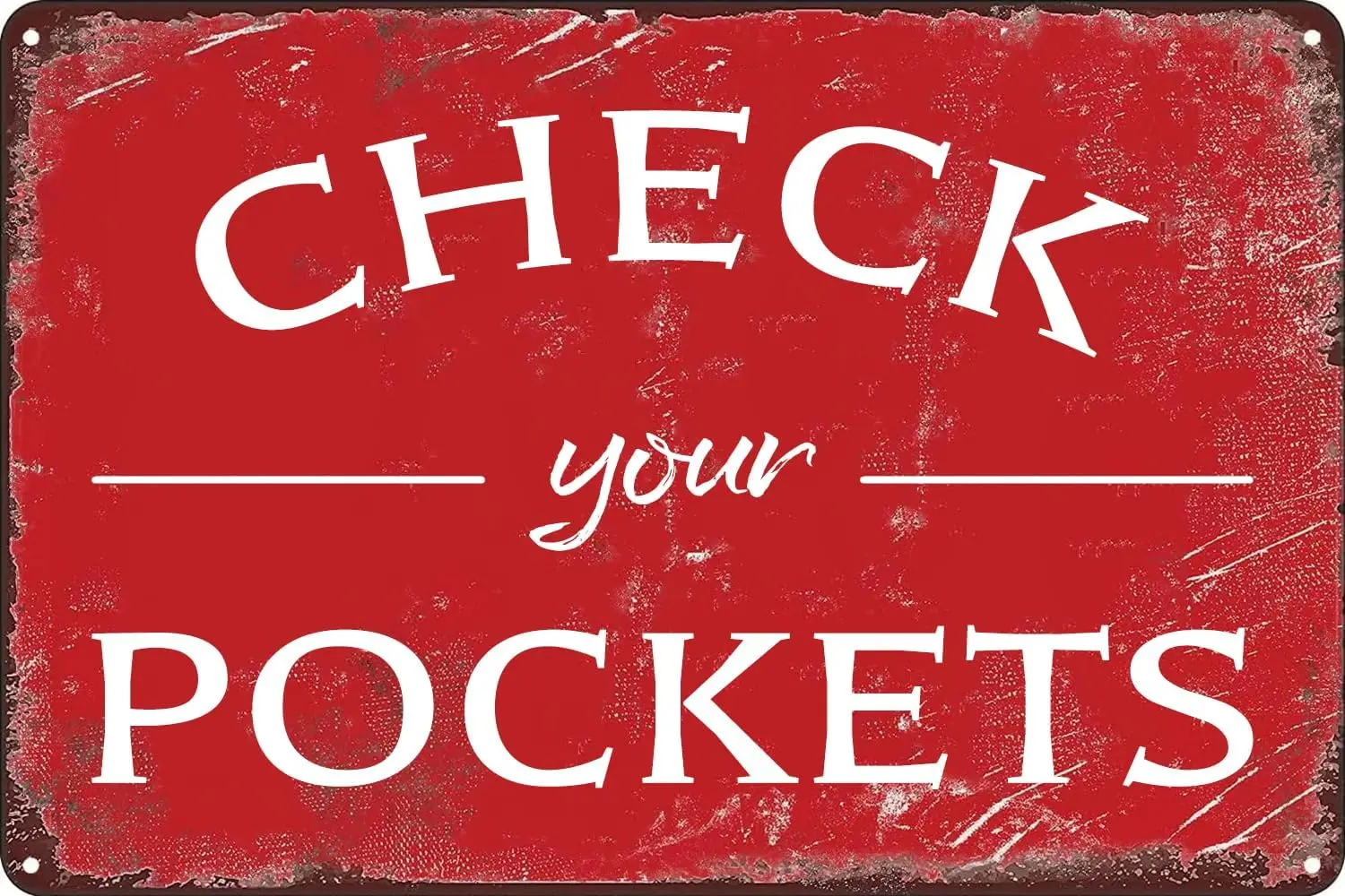 Laundry Room Decor Check Your Pockets Utility Room Home Decor Vintage Metal Tin Sign for Home Farm Room Laundry Room Funny  sign