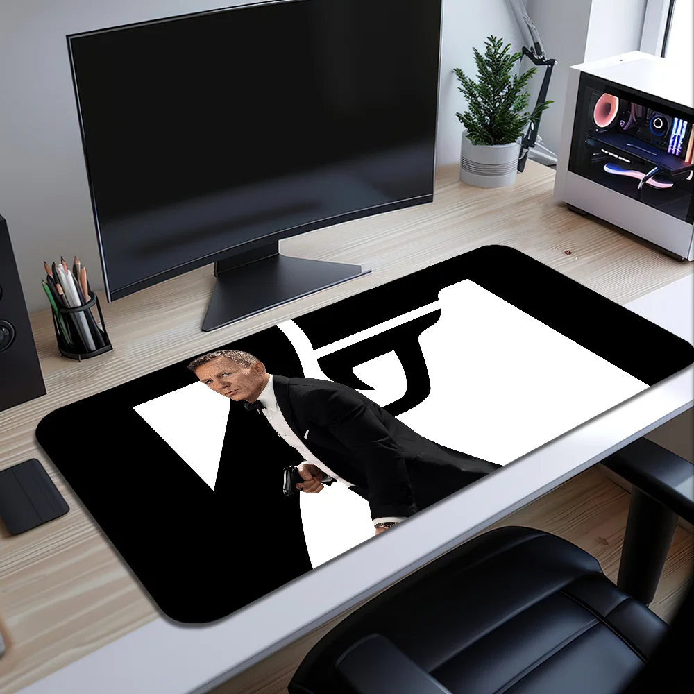 J-James B-Bond 007 para juegos de ordenador, teclado grande para oficina, alfombrilla grande para ratón, alfombrilla antideslizante de goma para PC