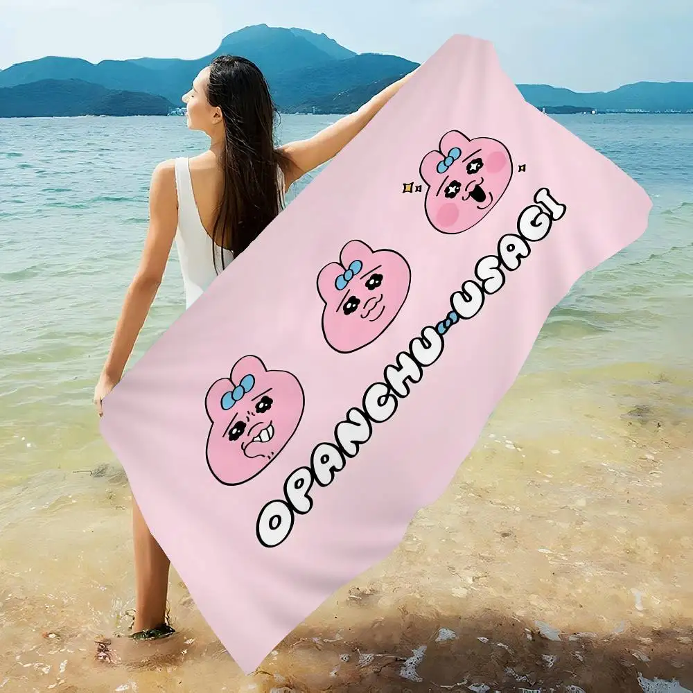 Cute O-OpanchuS-S Usagi Microfiber Blanket Quick Drying Beach Towels Oversized Printing Super Absorbent Pool Towel Blanket