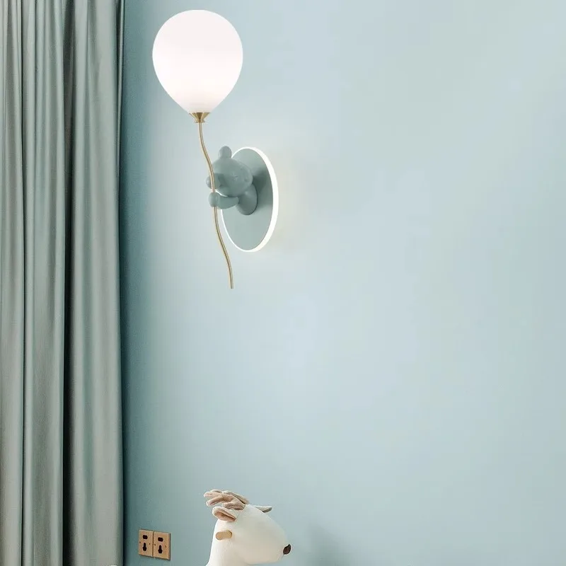 Creative personality cartoon room bedroom bedside wall lamp art violent bear atmosphere wall lamp lamp