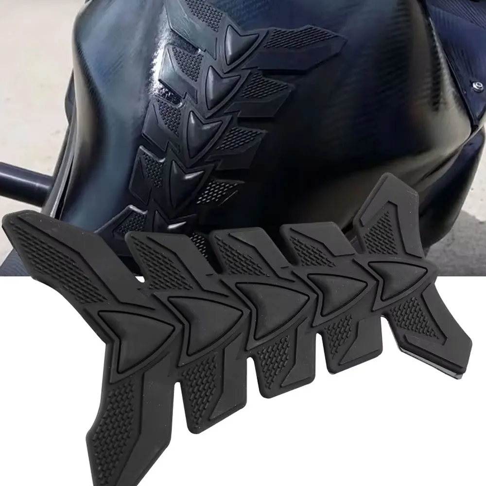 Motorcycle Oil Tank Stickers Car-styling 3D Carbon Fiber Motorcycle Tank Pad Tankpad Protector Sticker Fish Bone Style