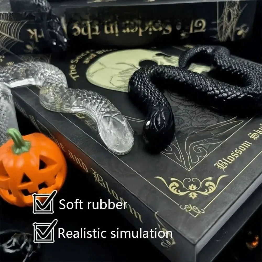 Simulation de compression de serpent transparente, ornement en forme de serpent en plastique Durable, réaliste, résiste à la déformation