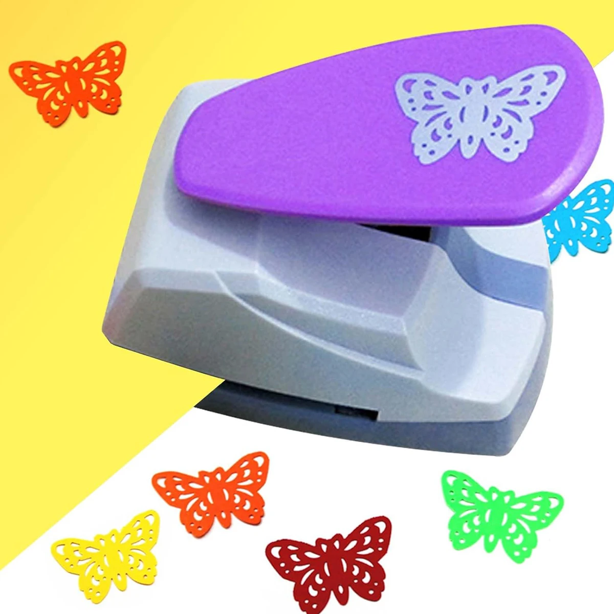 Perforadora de mariposa, patrón calado, 4,4-4,7 cm, perforadora grande estampada, metal y plástico, artesanía para álbumes de recortes.