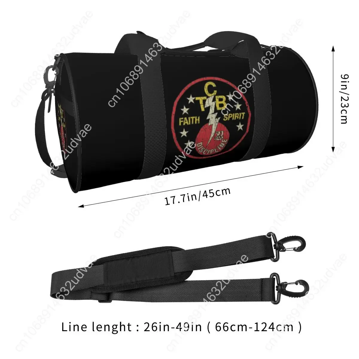 TCB Faithed Spirit Disciplineed Sports Bags 1973 Tas Latihan Keren Tas Gym Besar Tas Tangan Unik Tas Kebugaran Oxford Kustom Pria