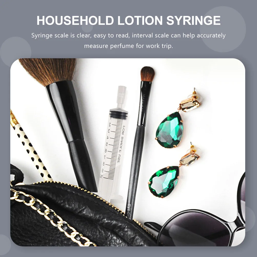 

12Pcs Liquid Syringe Portable Household Measuring Tight-Seal Small Scale Perfume Lotion Syringe Travel Liquid Dispenser