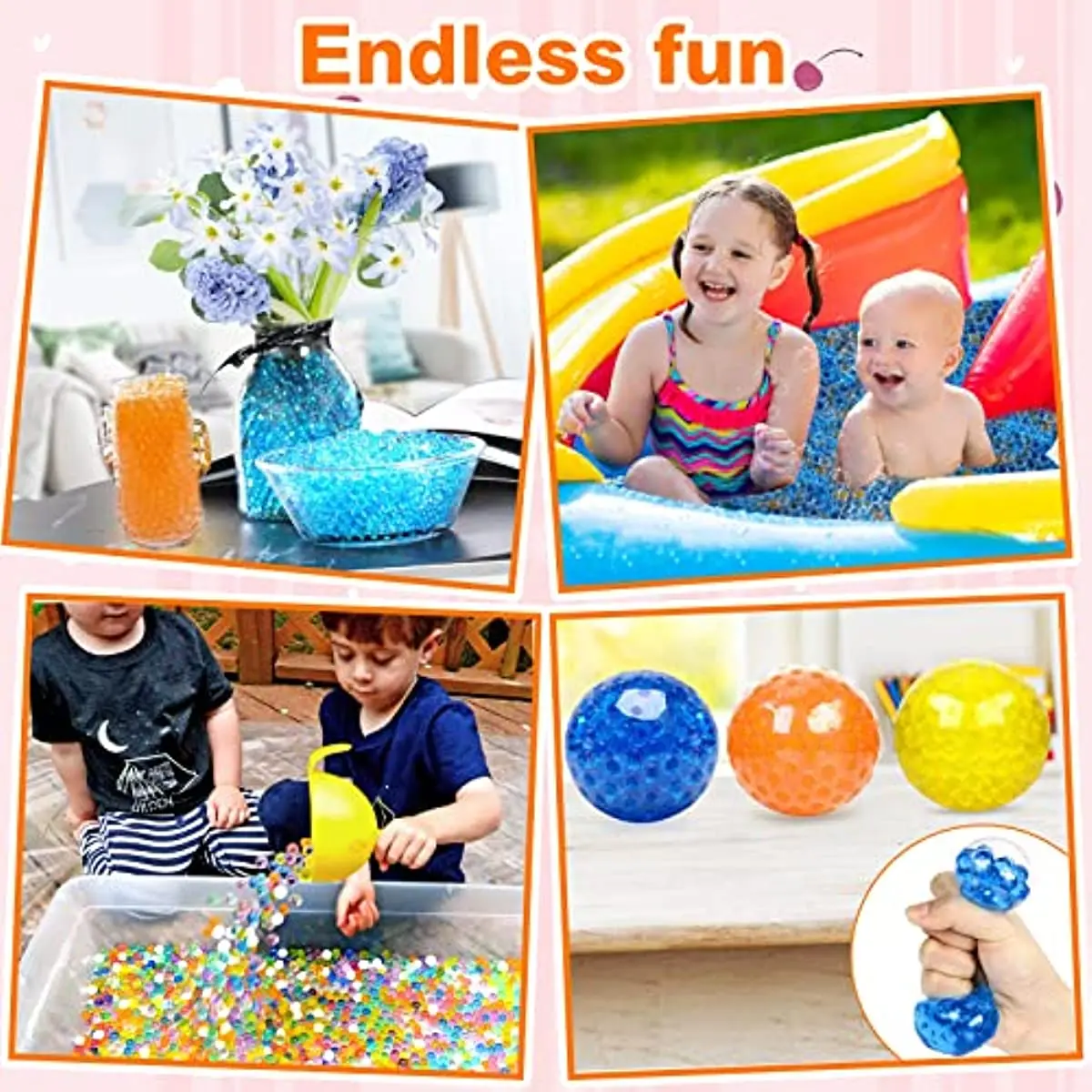 Gel Gun Ammo Magic Crystal Soil Mud Children Toy 7 8mm Water Beads Blaster for flower Growing Up Water Hydrogel Balls Home Decor