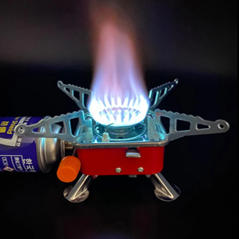 

Portable Folding Outdoor Gas Stove Windproof Stainless Steel Camping Cooker Fuel Saving High Temp Resistant Strong Load Bearing
