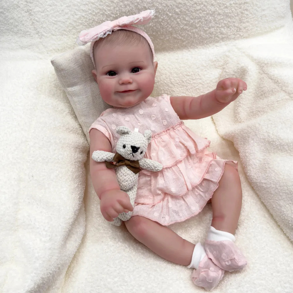 

50CM Silicone Reborn Maddie Full Body Soft Vinyl Reborn Baby Doll Hand-Detailed Painting with Visible Veins 3D Skin Bebe Reborn