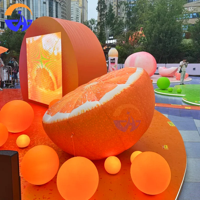 

Inflatable Lifelike Orange Fruit Model - Decorative Prop for Mall Outdoor Events & Visual Merchandising