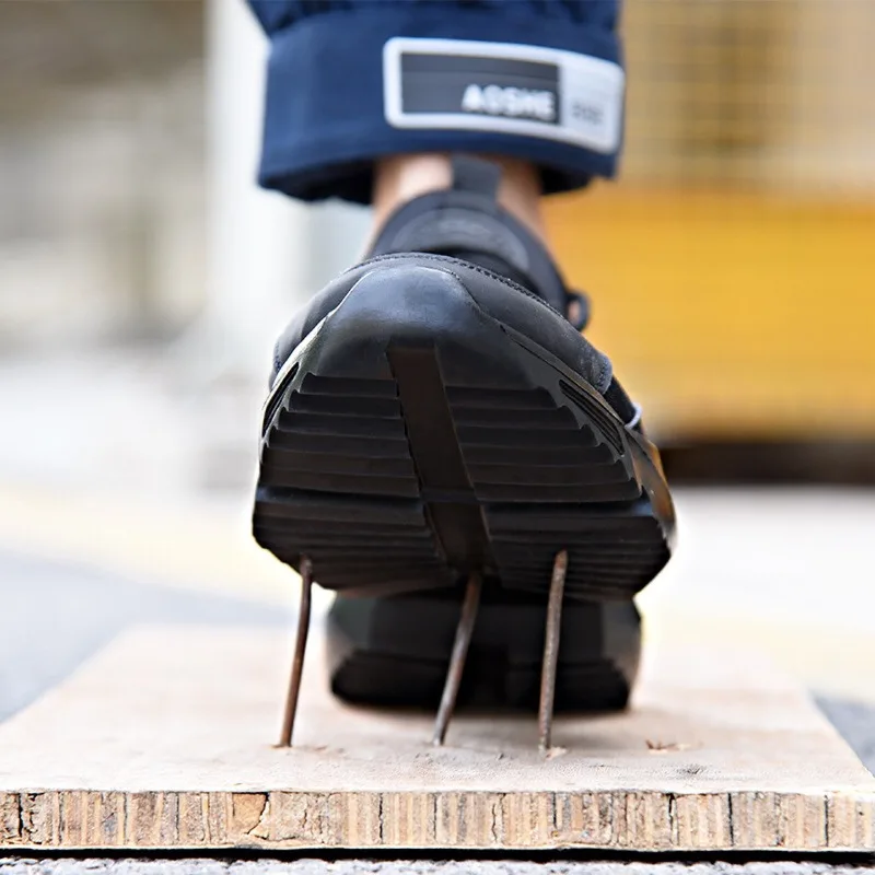 New Men's Summer Safety Work Shoes - Lightweight Soft Breathable Steel Toe Anti-Smash Anti-Puncture Footwear