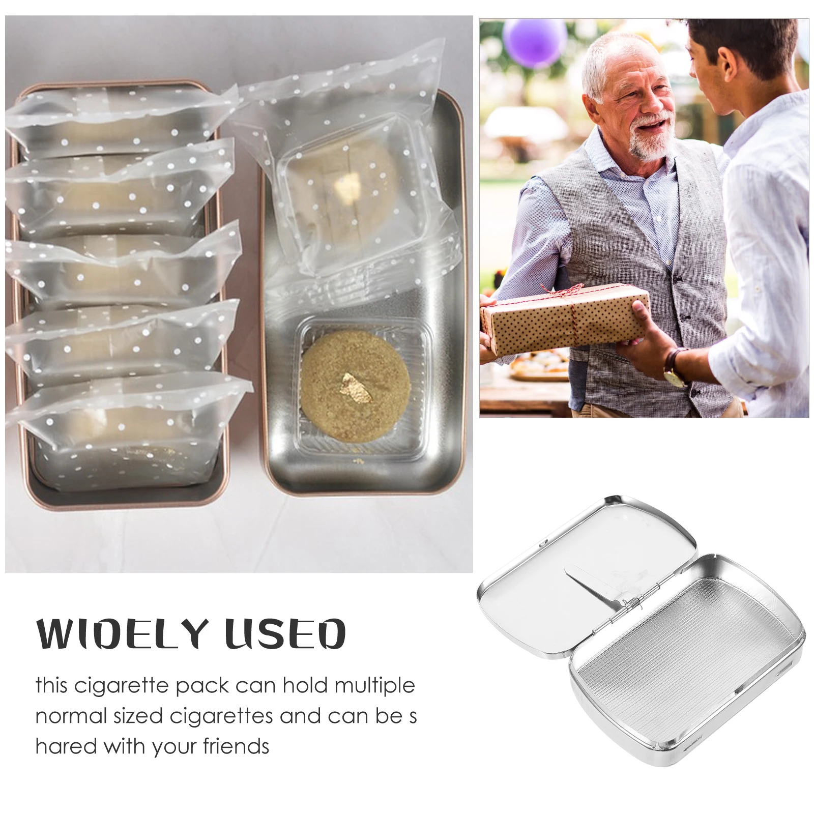 

Vintage Metal Cigarette Case Portable Storage Box Large Capacity Smoke Organizer Scratch Resistant Elegant Design Gift For Men