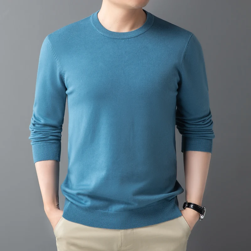 

Мужской свитер с круглым вырезом Ne Camere, утолщенный, свободного кроя, вязаный, с длинным рукавом, V-образный вырез, базовый слой, молодежный, яркий цвет