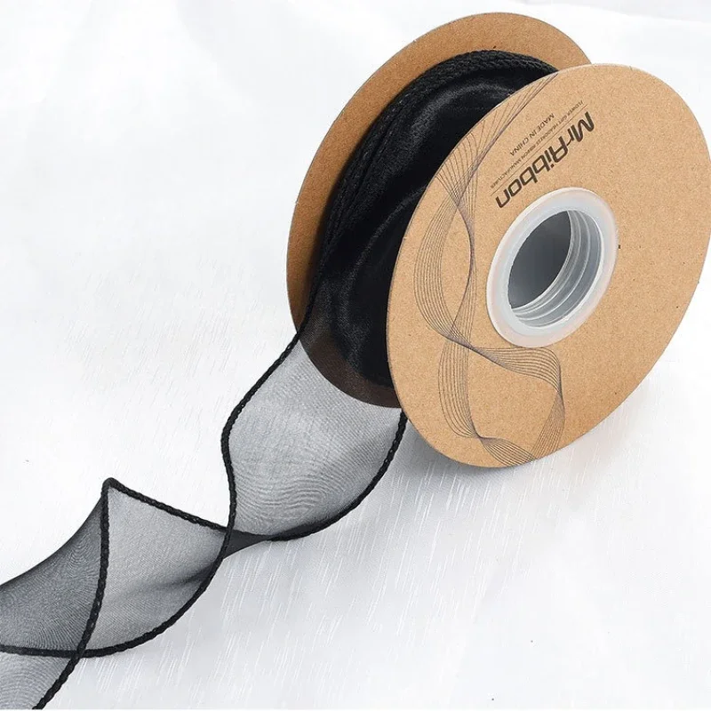 Fishtail Satin Ribbon Solid Color Flower Bow Fashionable Wave Satin Ribbon Flowers Practical and Multifunctional