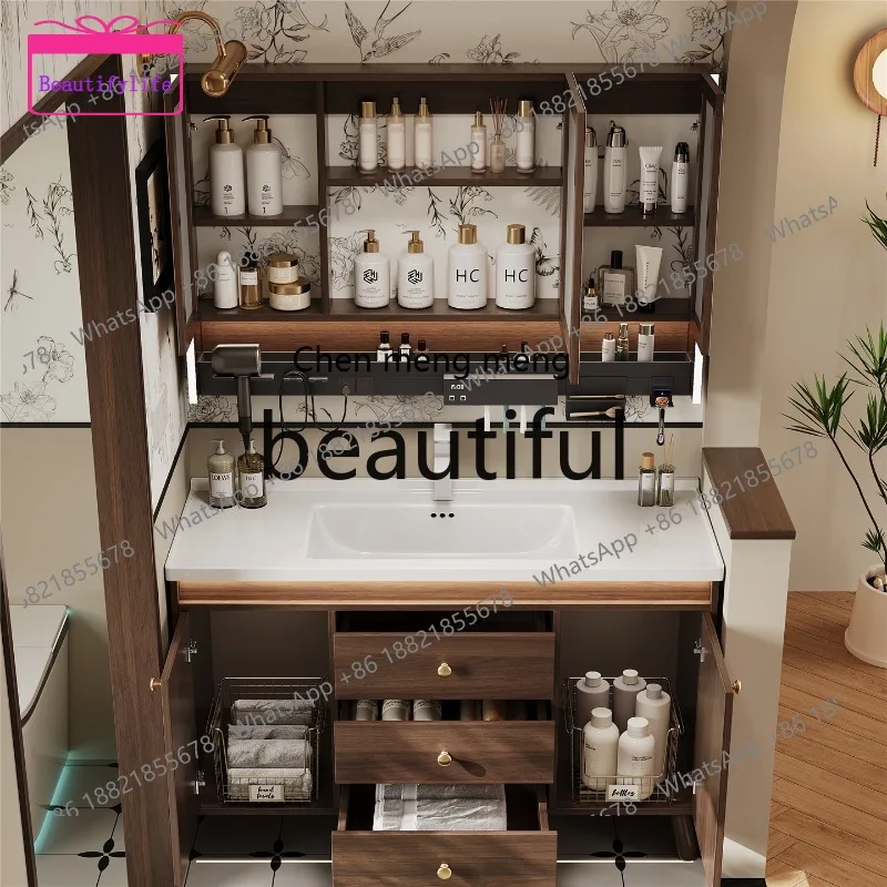 

YL makeup display bathroom cabinet floor disinfecting partitions closet space saver drawers cupboard archivadores home decoratio