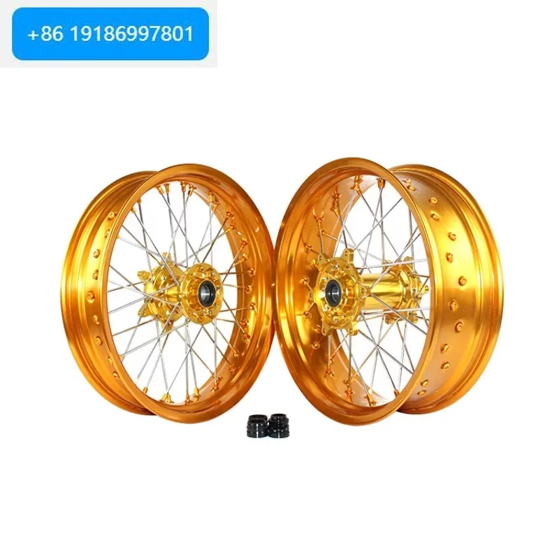 For CR CRF Rear Supermoto Light Motorcycle Wheel Sets CNC Aluminum Alloy with Bearing DOT Certified