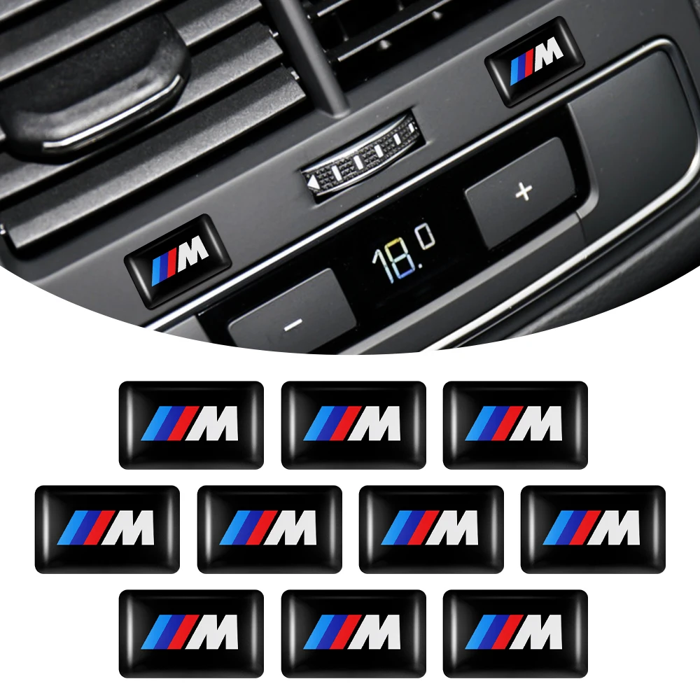 3D Car Stickers Auto Steering Wheel Audio Dashboard Badge Decals Accessories For Bmw M POWER E46 E90 E60 F07 F10 F30 E39 E36 F20