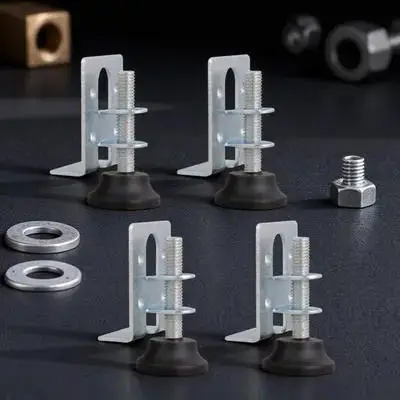 4Pcs Adjustable Furniture Leveling Feet Carbon Steel Nylon Wardrobe Cabinet Leg Leveler Furniture Accessories Support Pads