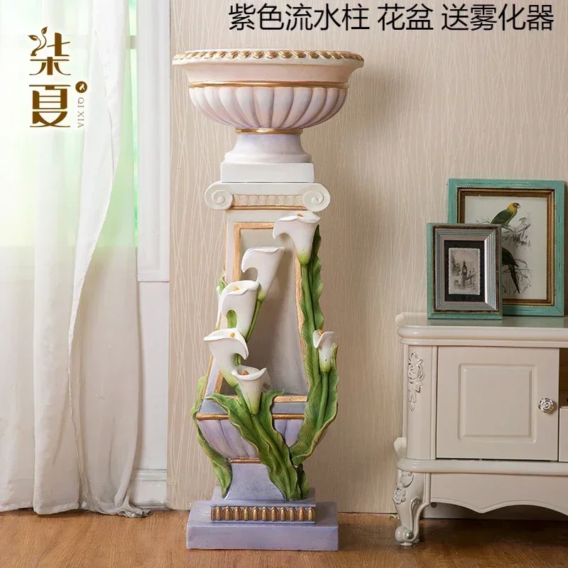 TTA13 Floor-to-ceiling Ornaments Creative European-style Running Water Fountain Ornaments