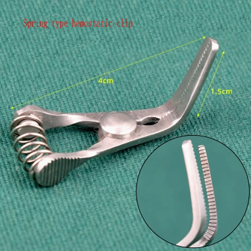 Arterial vascular clamp hemostatic device stainless steel closure device temporary blocking clamp venous crossover hemostatic cl