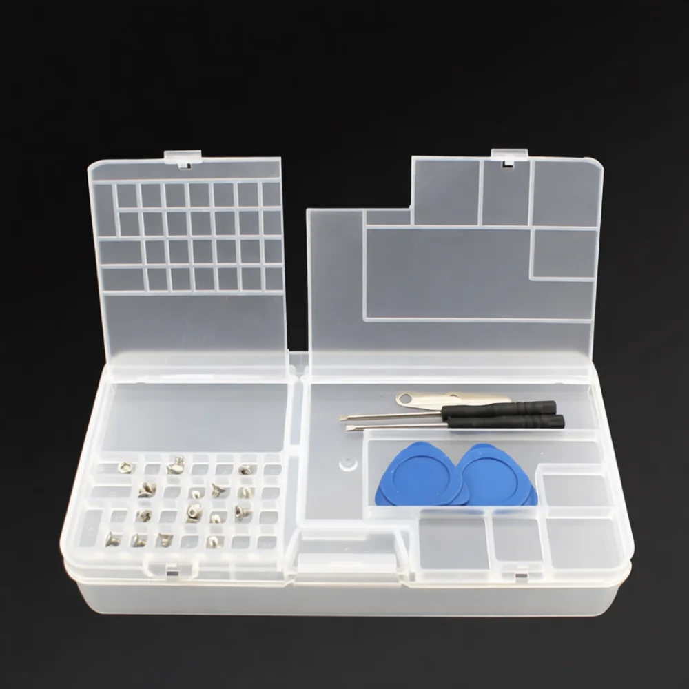 Portable Plastic Organizer Box Double Deck Divided Storage Container For Jewelry Craft Supplies Home Office Desk Drawer