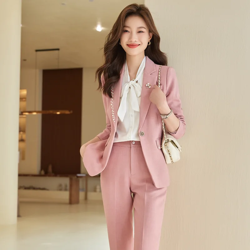 

Fried Street Adult Lady like Woman Suit Women's Spring and Autumn New Korean Style Leisure Professional Temperament Goddess Styl