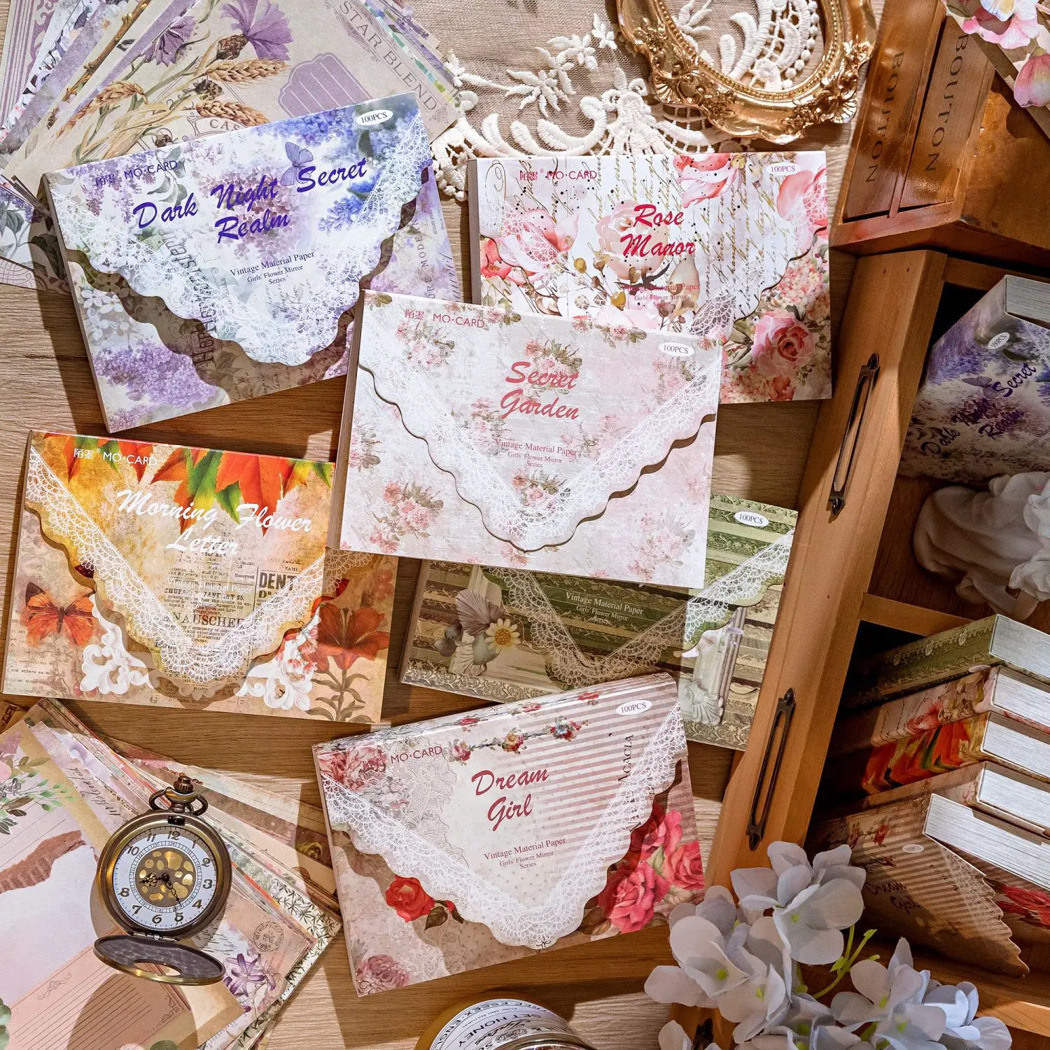 100 teile/los Notiz blöcke Material Papier Vintage Brille für junge Mädchen Journal Scrap booking Papier Hintergrund Dekoration Papier