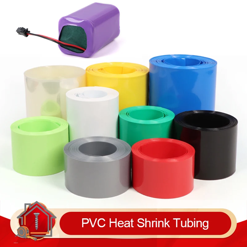3m PVC Heat Shrink Tube Width 23mm ~ 500mm 18650 Lipo Battery Pack Insulated Wrap Battery Protection Film Case
