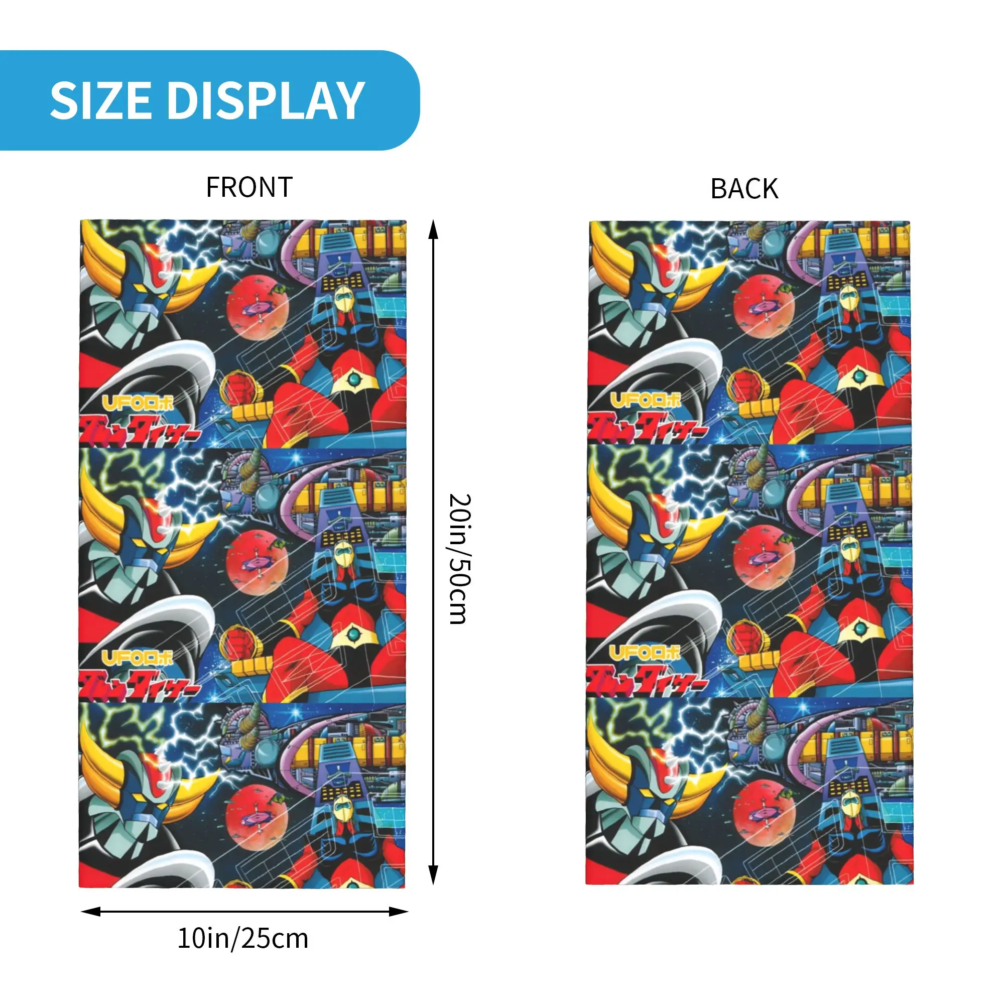 Custom G-Grendizeres  Winter Headband Neck Warmer Women Men Hiking Camping Tube Scarf  Face Bandana Gaiter