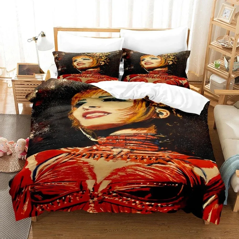 Mylene Farmer Bedding Set Single Twin Full Queen King Size Bed Set Aldult Bedroom Duvetcover Sets 3D ropa de cama conjunto