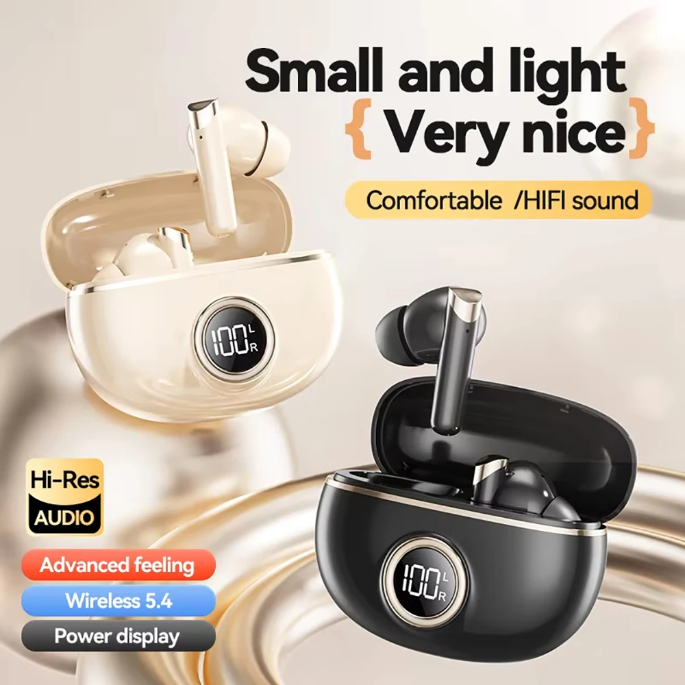 M85 wireless earphones with real-time display of battery level, LED display, and real-time display of earphone battery level