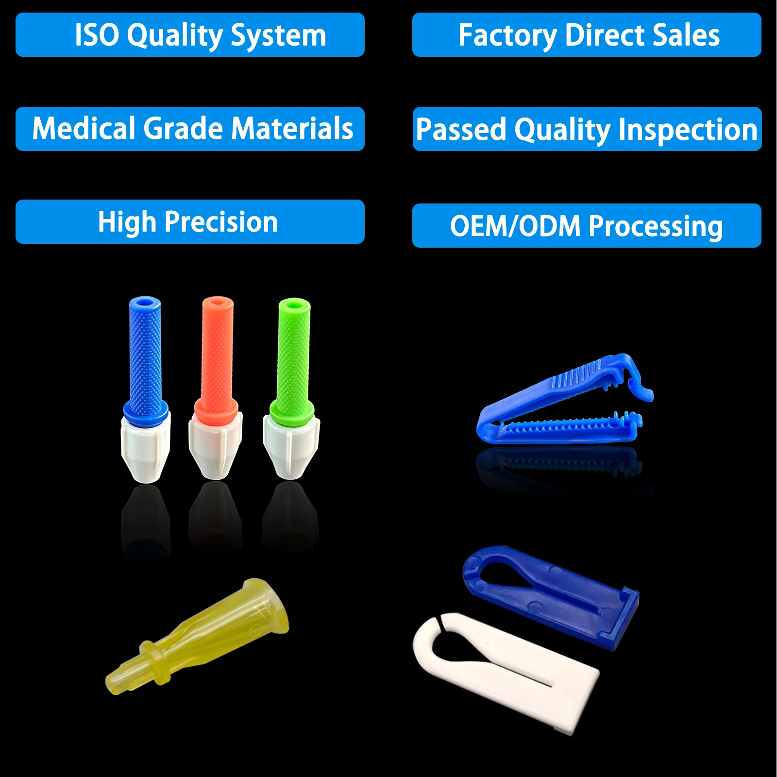 500 szt. uchwytów na igły, wytrzymała podstawa igły do precyzyjnych zastosowań medycznych, do użytku medycznego i laboratoryjnego, różne modele