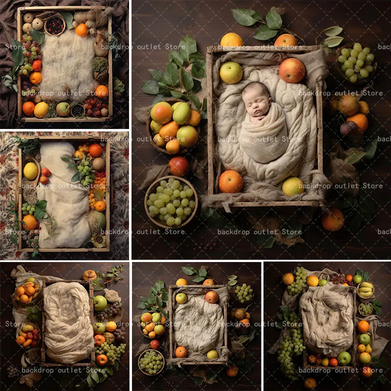 

Мехофонд осенний урожай фрукты фон для фотосъемки новорожденного ребенка портрет реквизит для фотостудии корзина с фруктами фон для фотосессии