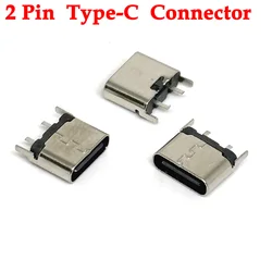 1-20pcs TYPE-C Micro USB SMT Connector Vertical plug-in board 2 Pin Jack Socket Female For MP3/4/5 Other Mobile Tabletels