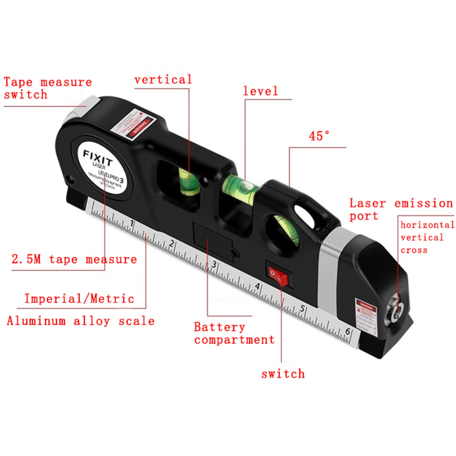 Níveis de laser infravermelho multifuncionais de alta precisão - Instrumentos ópticos superiores para projetos de renovação e construção. Accurat