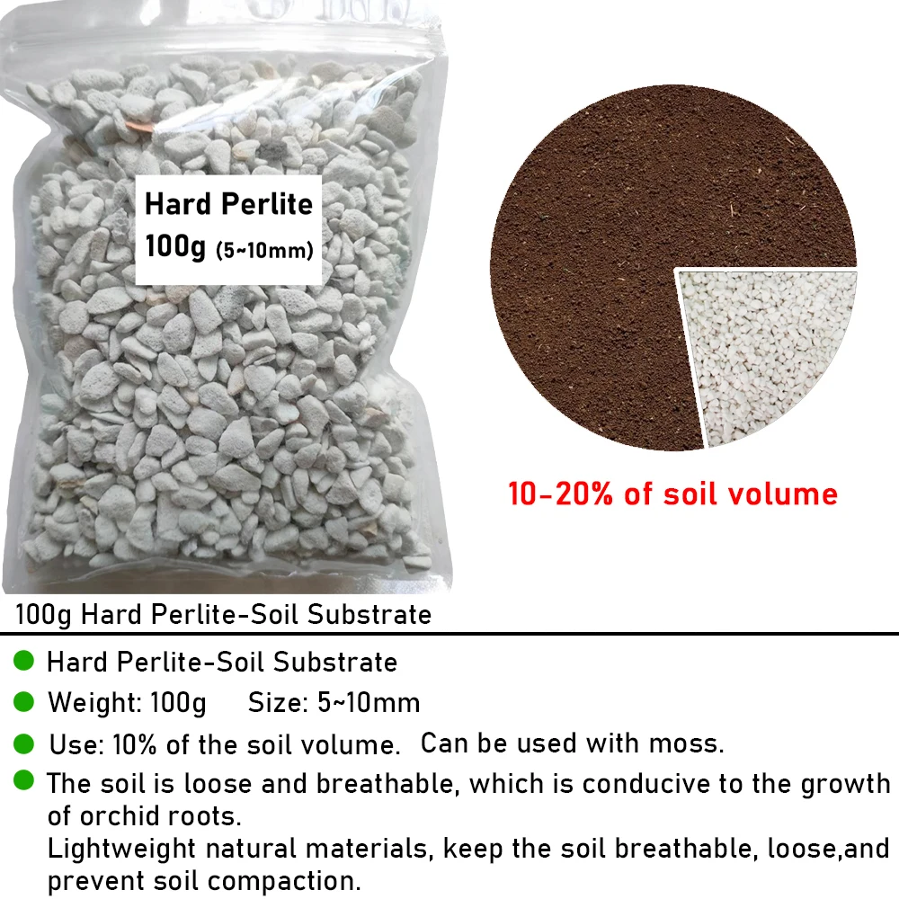 100g (0.5L) Hard Perlite Pellet Configure Nutrient Soil Plant Breathable Loose Substrate Orchidco-specific Universal Size