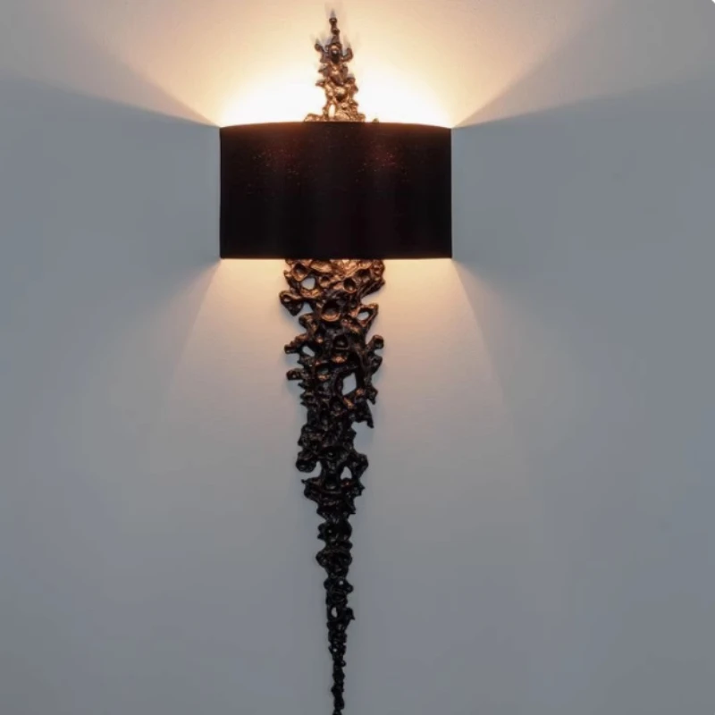 Later, All Copper Living Room Wall Lamps Model Rooms Corridors Lobbies Clubs Artistic Wall Lamps Simple Decorative Wall Light