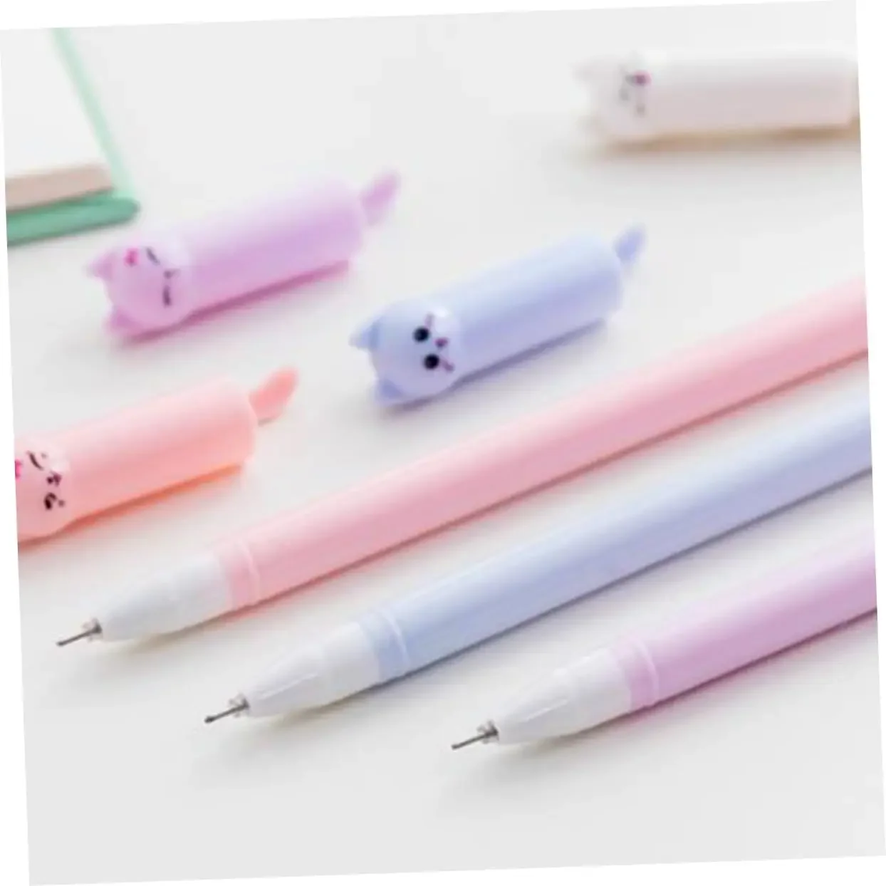 60 Pcs Wholesale Cute Cat Gel Pens for Office Student Stationary Writing Supplies Back To School