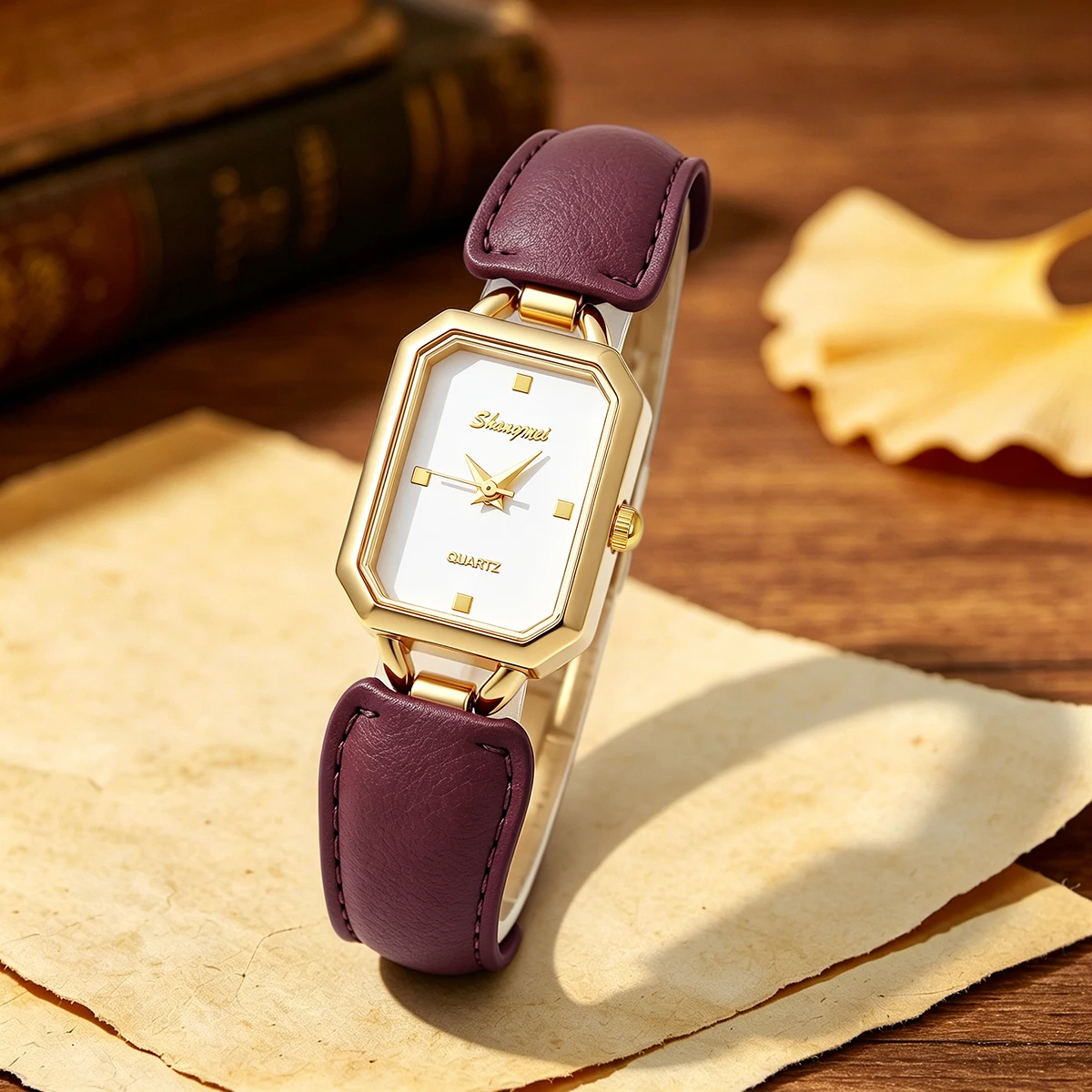 Business Casual Temperament Women Ladies PU Leather Quartz Watch Study Wristwatches