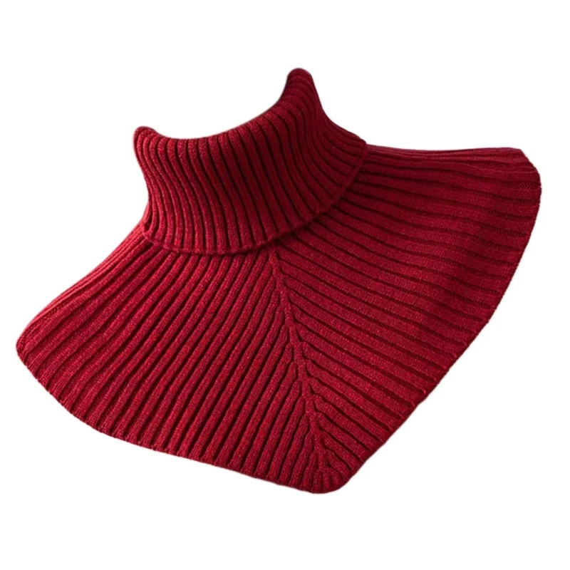 Neck Warmer Shawl Winter Infinities Scarf Womens Thick Ribbed Knitted Collar for Layered Fashion Look