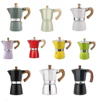 150ml 300ml Vintage Wooden Handle Espresso Maker Moka Pot Classic Italian Cafe Tools Kitchen Accessories