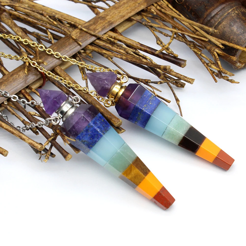 

Aromatherapy Necklace Perfume Pendant Chakra Essential Oil Jewelry for Women Bracelet Scented Crystal Bottle Miss