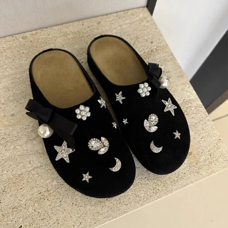 2025 Spring Autumn Women Mules Slippers Shoes Fashion Shallow Slip On Ladies Comfort Outdoor Platform Flats Slides