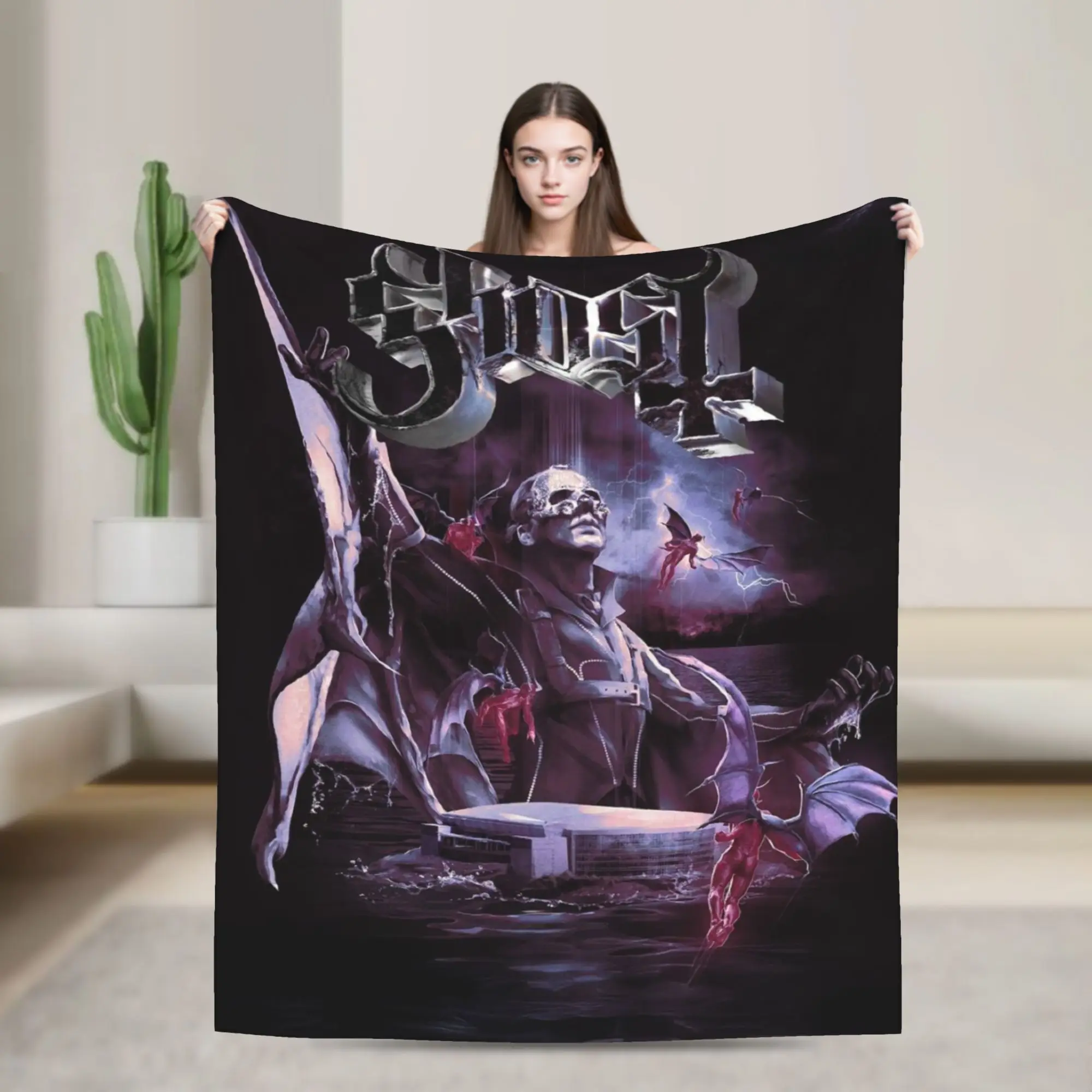 Ghost rock metal Band Blanket Multiple Sizes Super Soft and Warm  Throw Blankets for Couch Sofa and Bed