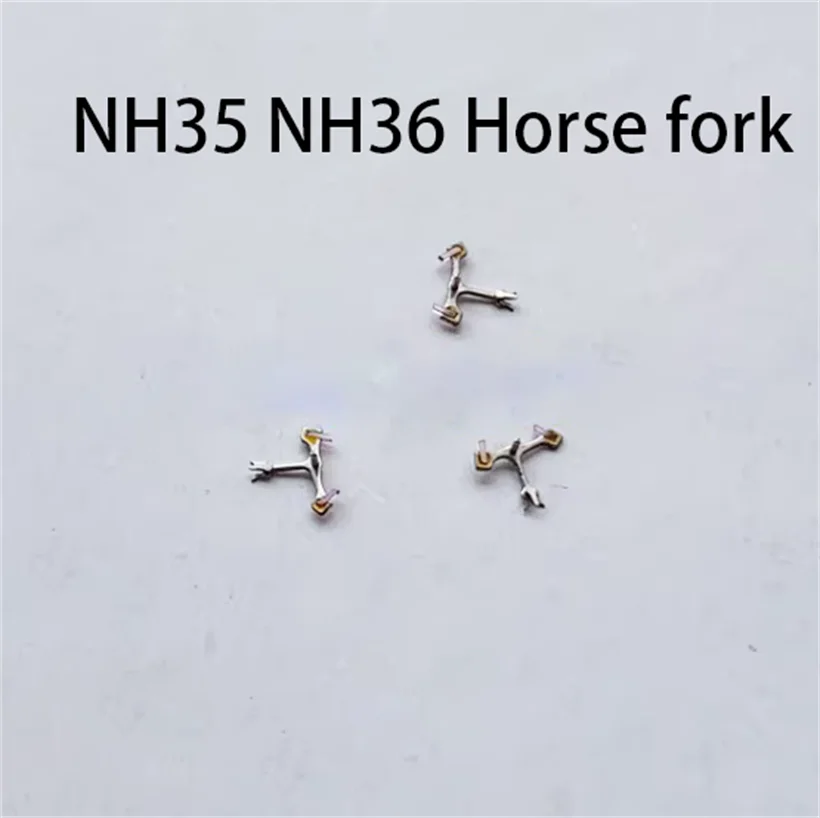 เหมาะสำหรับ NH36 NH35ชิ้นส่วนสำหรับการเคลื่อนไหวของส้อมม้าชมชิ้นส่วนซ่อมแซม NH36 NH35อะไหล่นาฬิกาส้อมม้าแบบงีบ