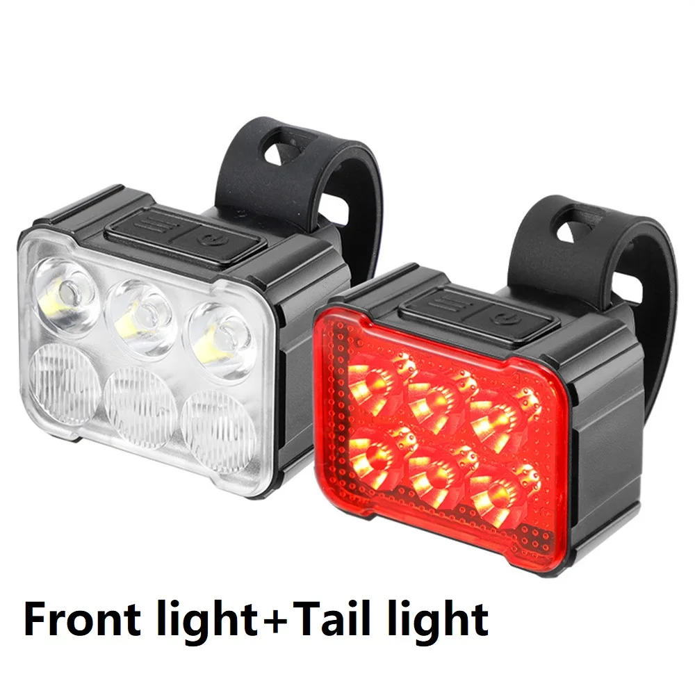 Cycling Bicycle Front Rear Light Set Bike USB Charge Headlight Light MTB Waterproof Taillight LED Lantern Bicycle Accessories