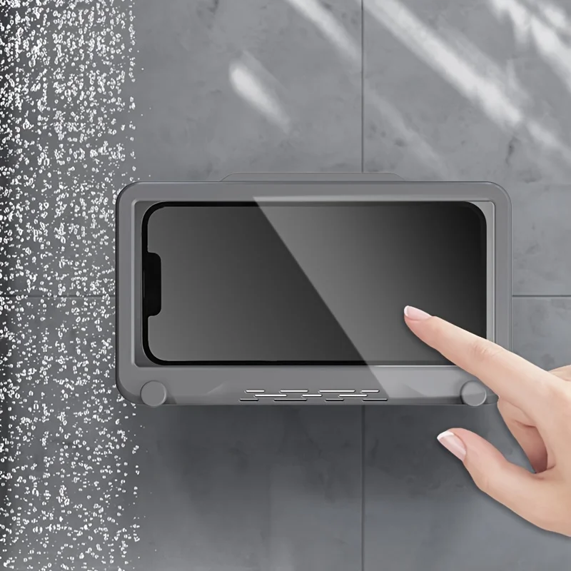 Bathroom waterproof mobile phone holder Bathing, watching TV shows, watching videos Mobile phone can touch the screen Toilet wat