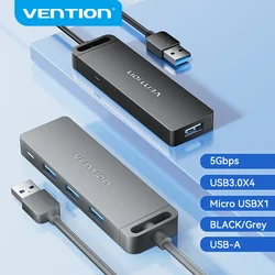 Vention USB A Hub High Speed 4 Ports Multi USB to USB 3.0 Hub Splitter Adapter for MacBook Pro iPad Pro Xiaomi Lenovo USB Hub