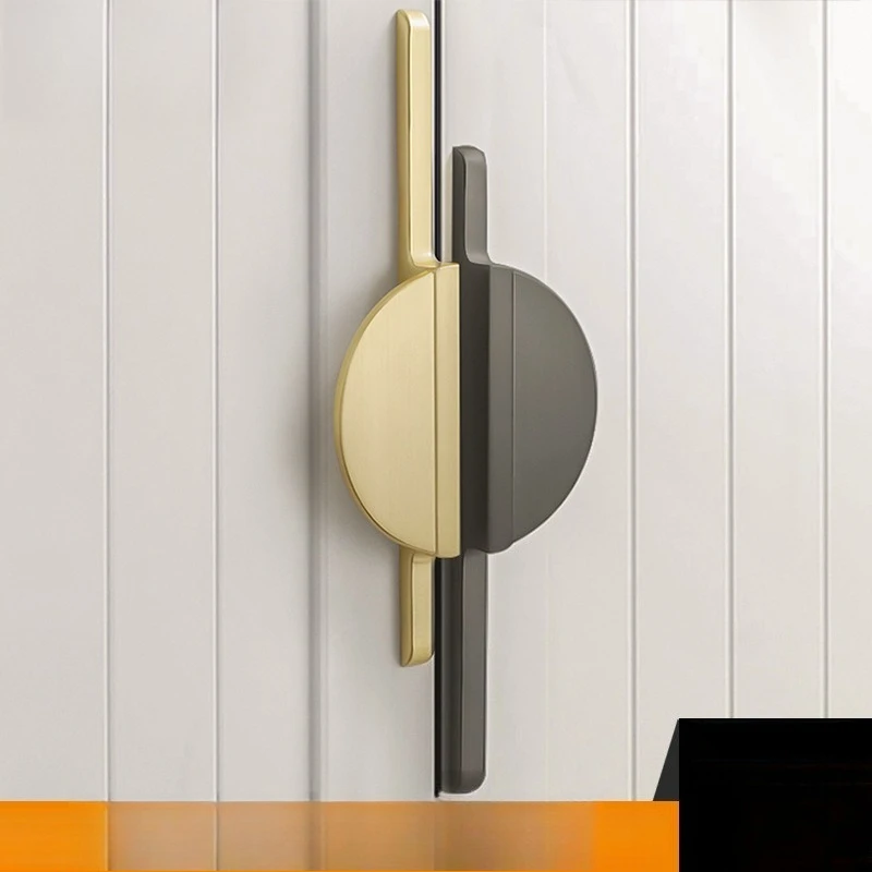 

Modern Minimalist Cabinet Handles Gold Gray Round Pair for Wardrobe Bathroom Kitchen